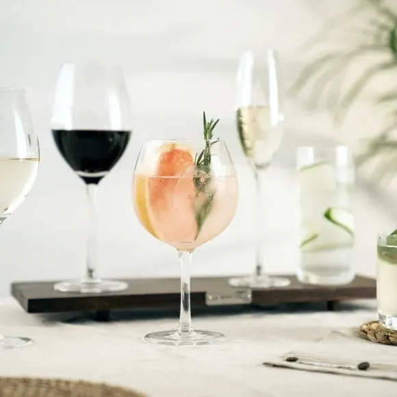 4-Pack White Wine Glasses Fluted - Clear, Glass