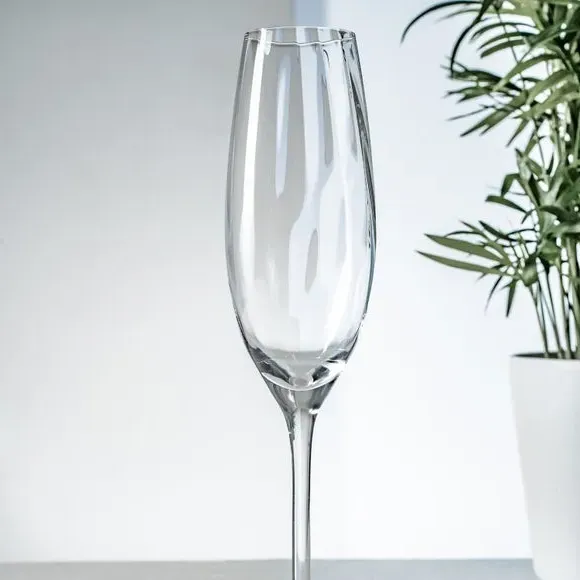 4-Piece Champagne Glass Set - Clear, Crystal
