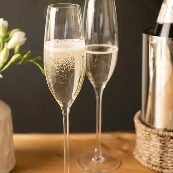 4-Piece Champagne Glass Set - Clear, Crystal