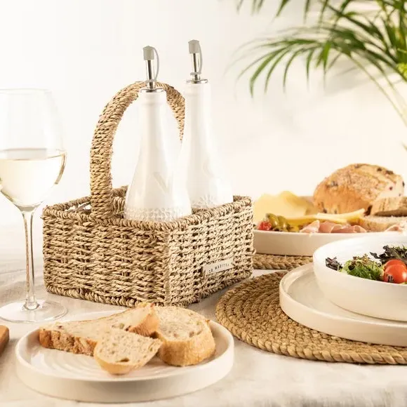 Condiment Caddy with Handle - Natural, Seagrass