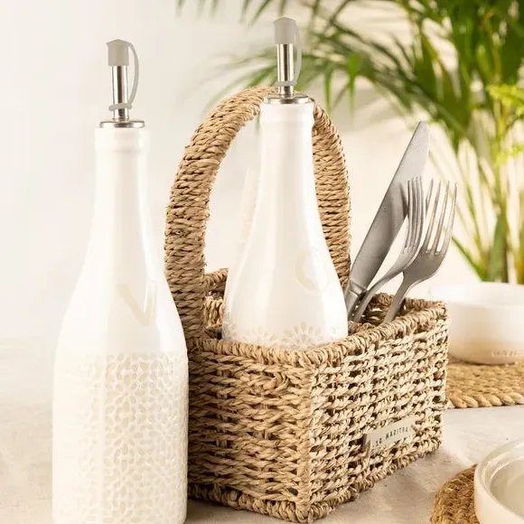 Condiment Caddy with Handle - Natural, Seagrass