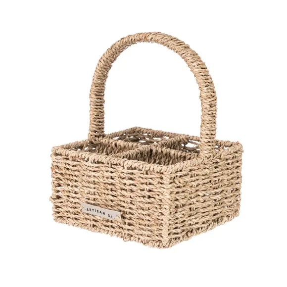 Condiment Caddy with Handle - Natural, Seagrass