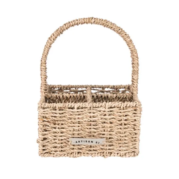 Condiment Caddy with Handle - Natural, Seagrass