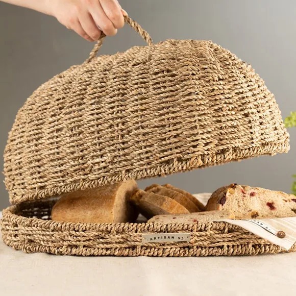 Food Cover with Tray - Natural, Seagrass