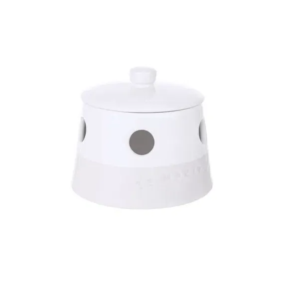 Garlic Storage Jar with Lid - White, Stoneware