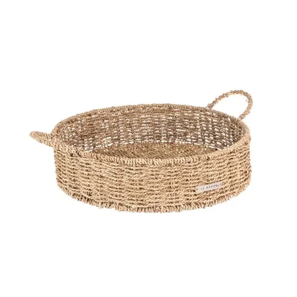 Round Tray with Handles - Natural, Seagrass image