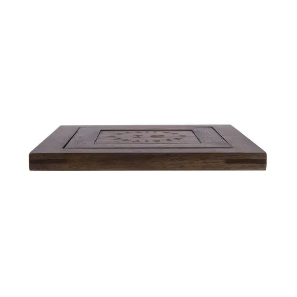 Set of 3 Stacking Trivets - Brown, Acacia Wood