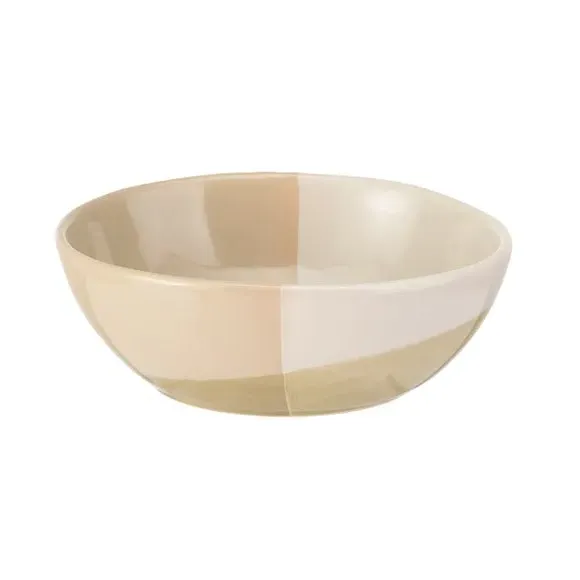 Set of 4 Cereal Bowls Cross Glaze - Light Moss