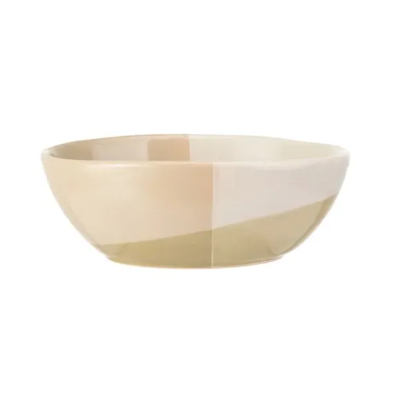 Set of 4 Cereal Bowls Cross Glaze - Light Moss