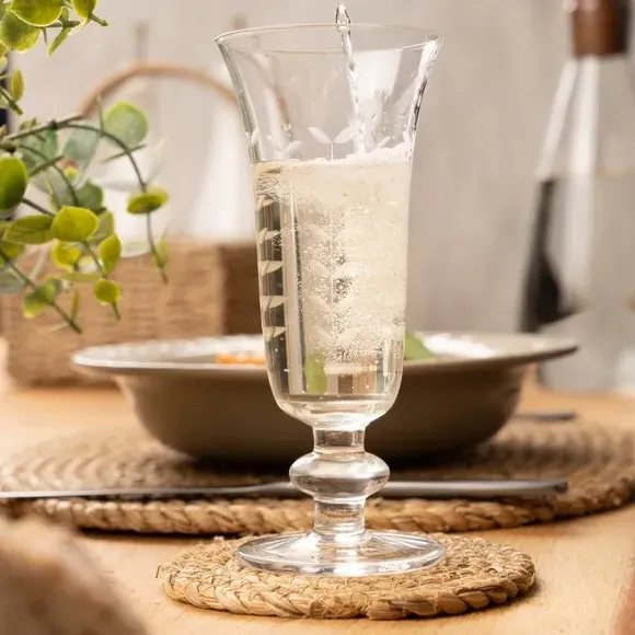 Set of 4 Champagne Glasses - Clear, Glass image