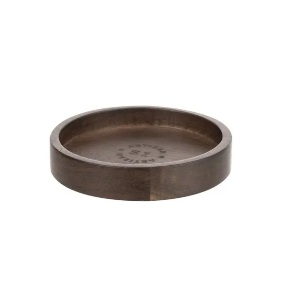 Set of 4 Coasters with Raised Edge - Brown, Acacia