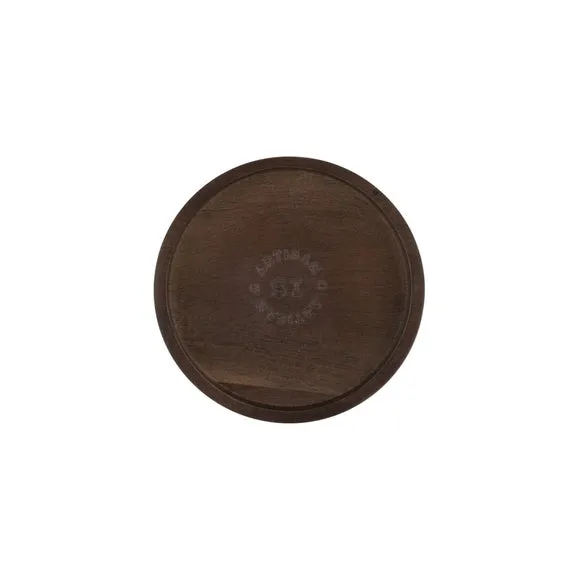 Set of 4 Coasters with Raised Edge - Brown, Acacia