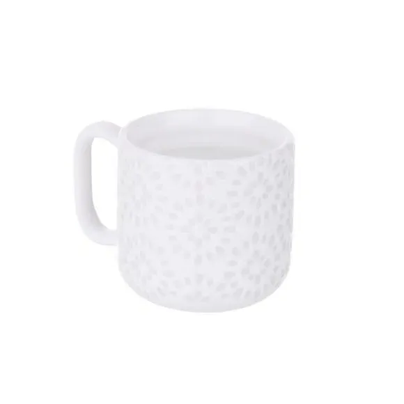 Set of 4 Espresso Mugs - White, Stoneware