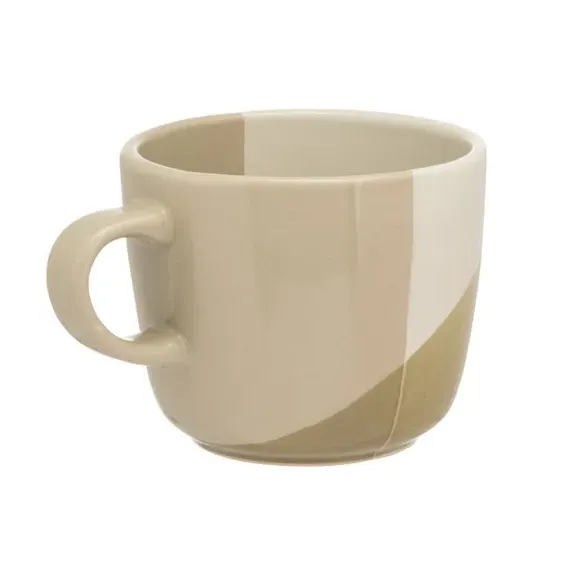 Set of 4 Mugs Cross Glaze - Green, Ceramic image