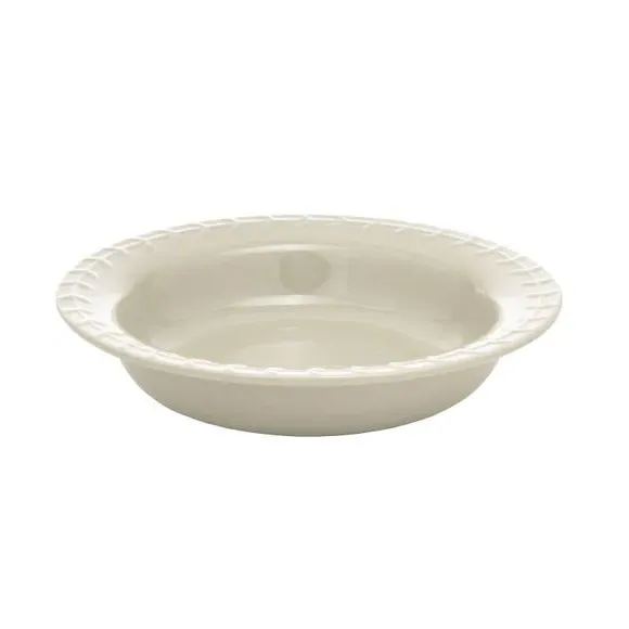 Set of 4 Pasta Bowls Leaf Design - Cream, Stoneware image