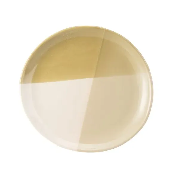 Set of 4 Side Plates Cross Glaze - Green