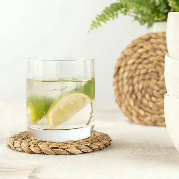Short Tumbler Glass with Ripple Finish - Clear image