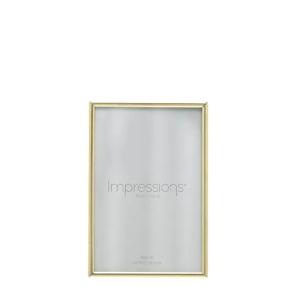Thin Oblong Photo Frame - Brass, Metal