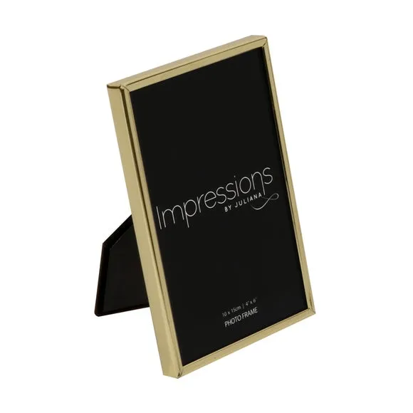 Thin Oblong Photo Frame - Brass, Metal