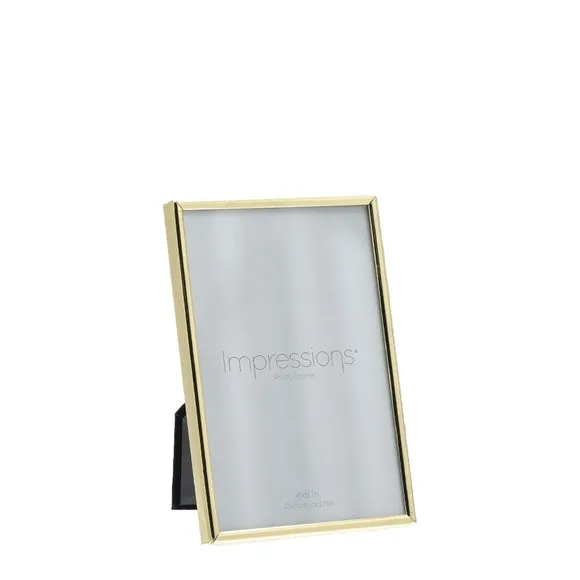 Thin Oblong Photo Frame - Brass, Metal image