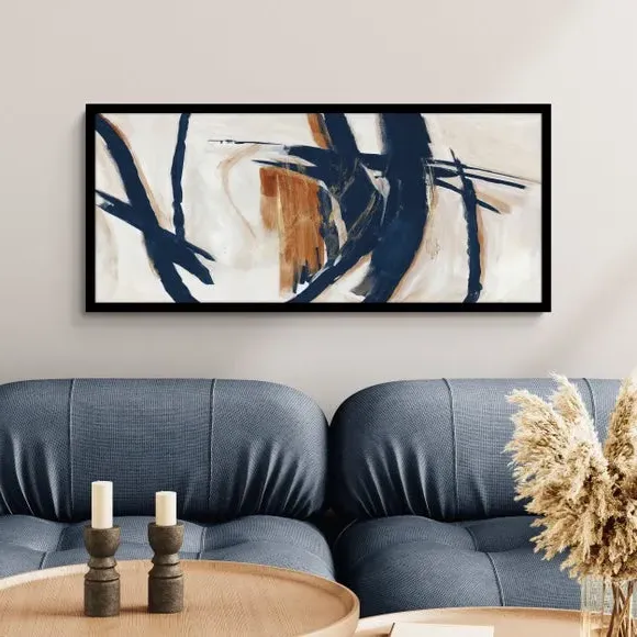 Abstract Framed Print - Blue image
