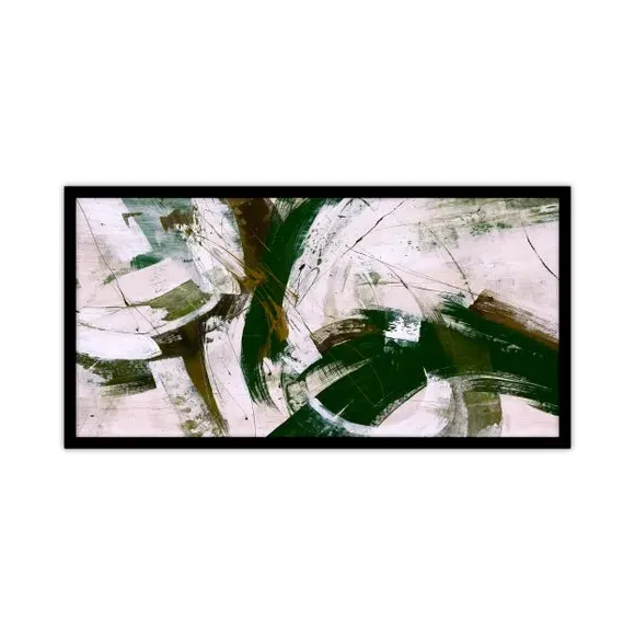 Abstract Framed Print - Green