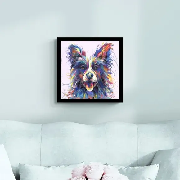 Border Collie Framed Print - Multicolor image