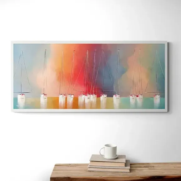 Coastal Framed Print - White Frame image