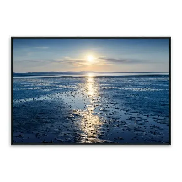 Extra Large Framed Canvas Print - Blue, Black Frame