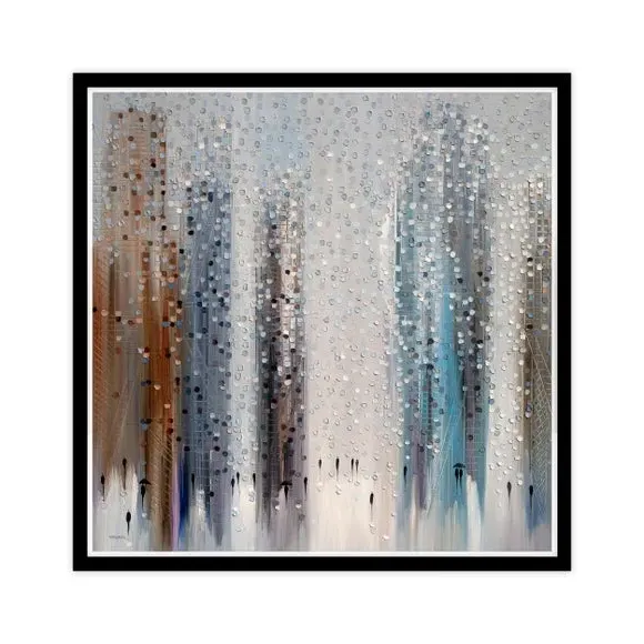 Framed Abstract Print - Black Frame