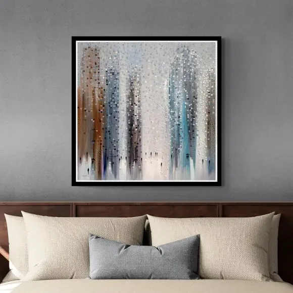 Framed Abstract Print - Black Frame image