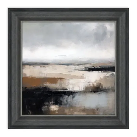 Framed Abstract Print - Grey Frame