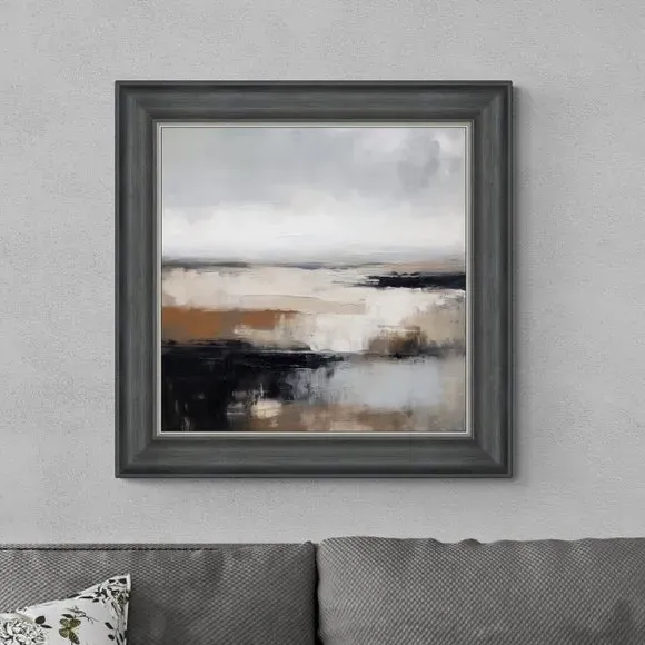 Framed Abstract Print - Grey Frame image
