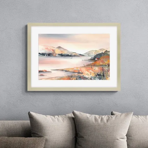 Framed Art Print - Orange, Watercolour image