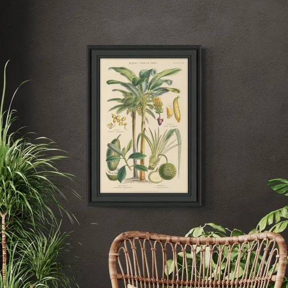 Framed Botanical Print - Green, Textured Finish image