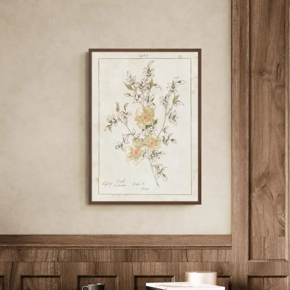 Framed Botanical Print - Green, Textured Finish image