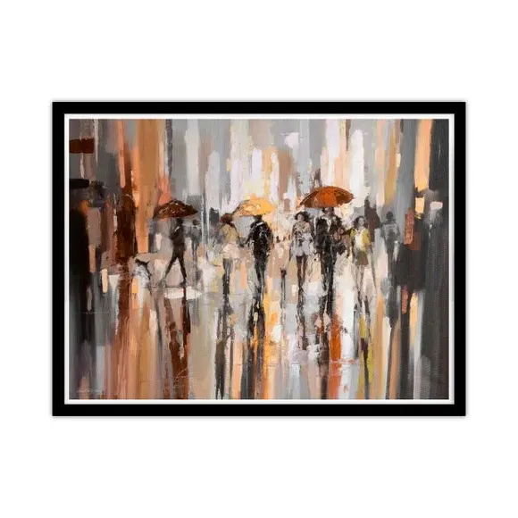 Framed Print Abstract Art - Multicolor