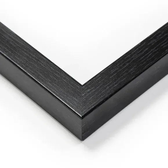 Framed Print Abstract Leaf Design - Black