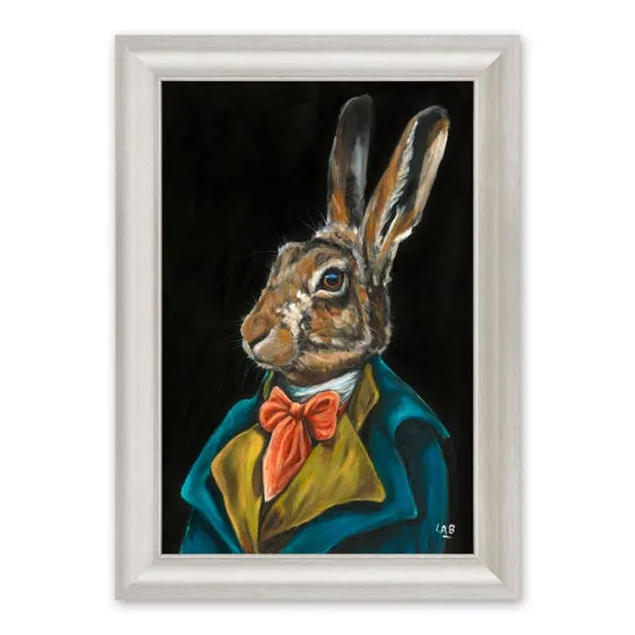Framed Print Animal Art - Multicolor, Champagne Frame