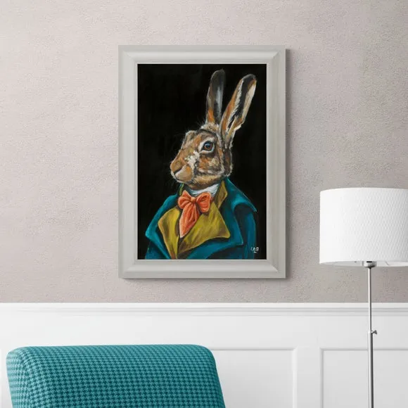 Framed Print Animal Art - Multicolor, Champagne Frame image