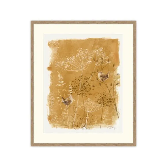 Framed Print Botanical Design - Ochre
