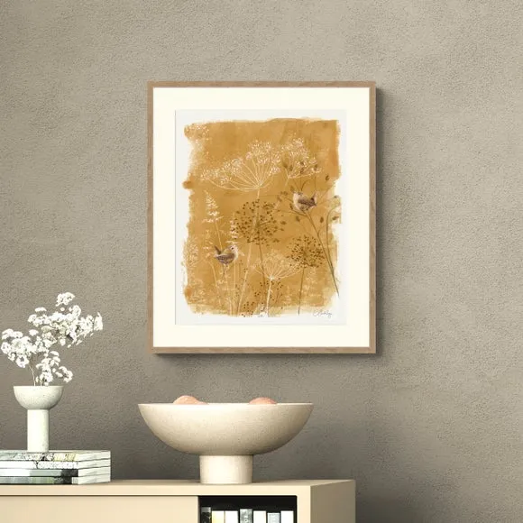 Framed Print Botanical Design - Ochre
