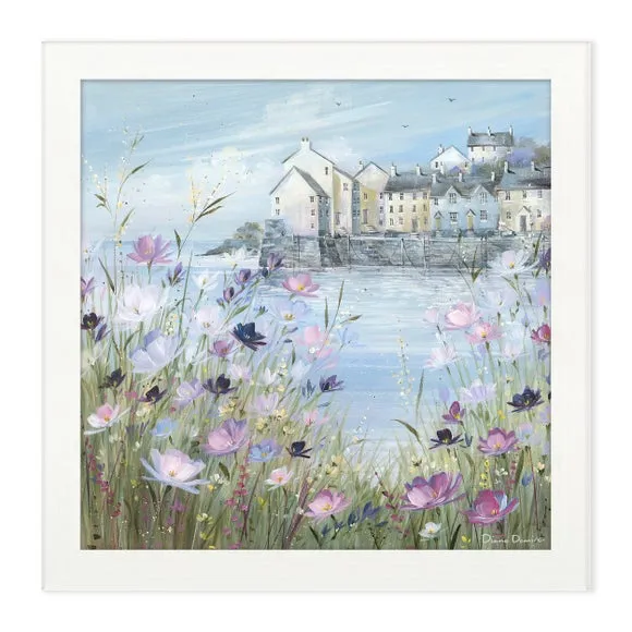 Framed Print Coastal Scene - Multicolor, Wood