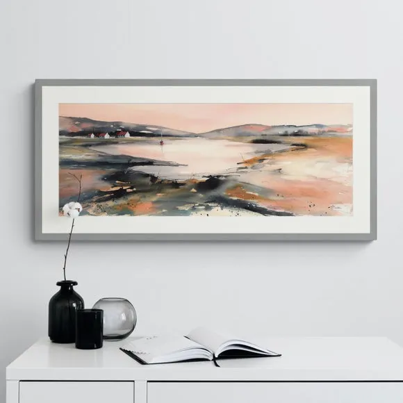 Framed Print Coastal Scene - Silver Frame image