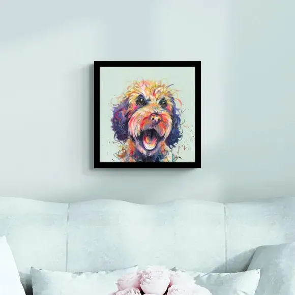 Framed Print Cockapoo Art - Multicolor image