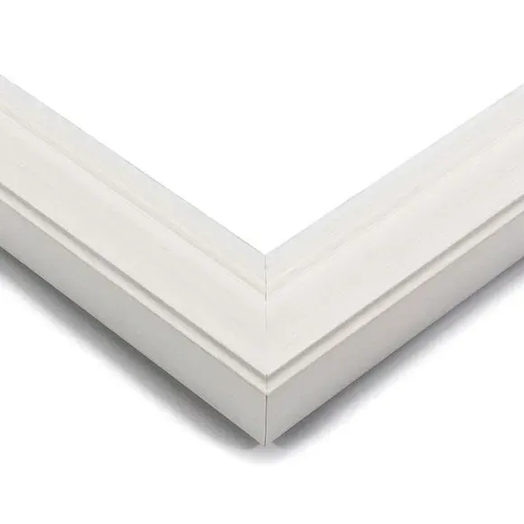 Framed Print Floral Design - Blue, White Frame