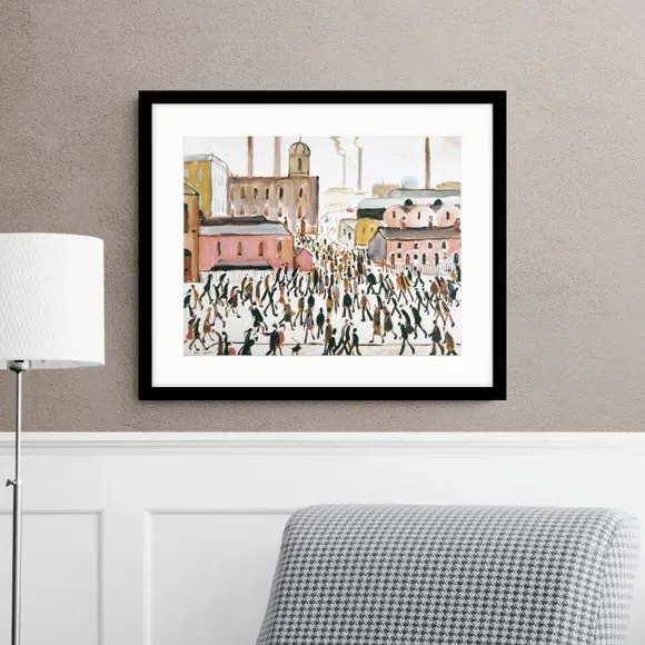Framed Print Going to Work 1959 - Black Frame