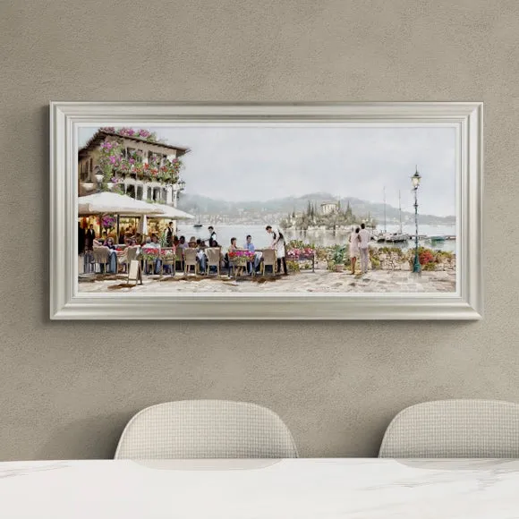 Framed Print Lake Cafe - Multicolor, Textured image