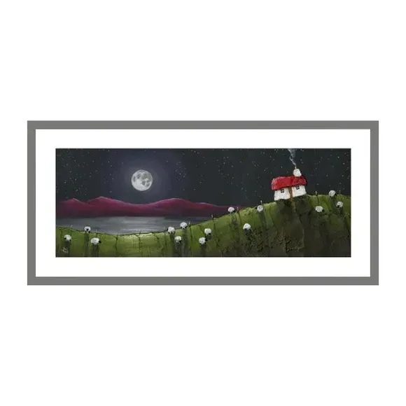 Framed Print Landscape Art - Grey Frame