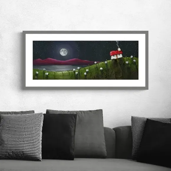 Framed Print Landscape Art - Grey Frame image